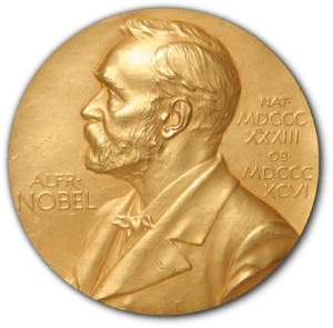 A picture of the Nobel Prize medal 